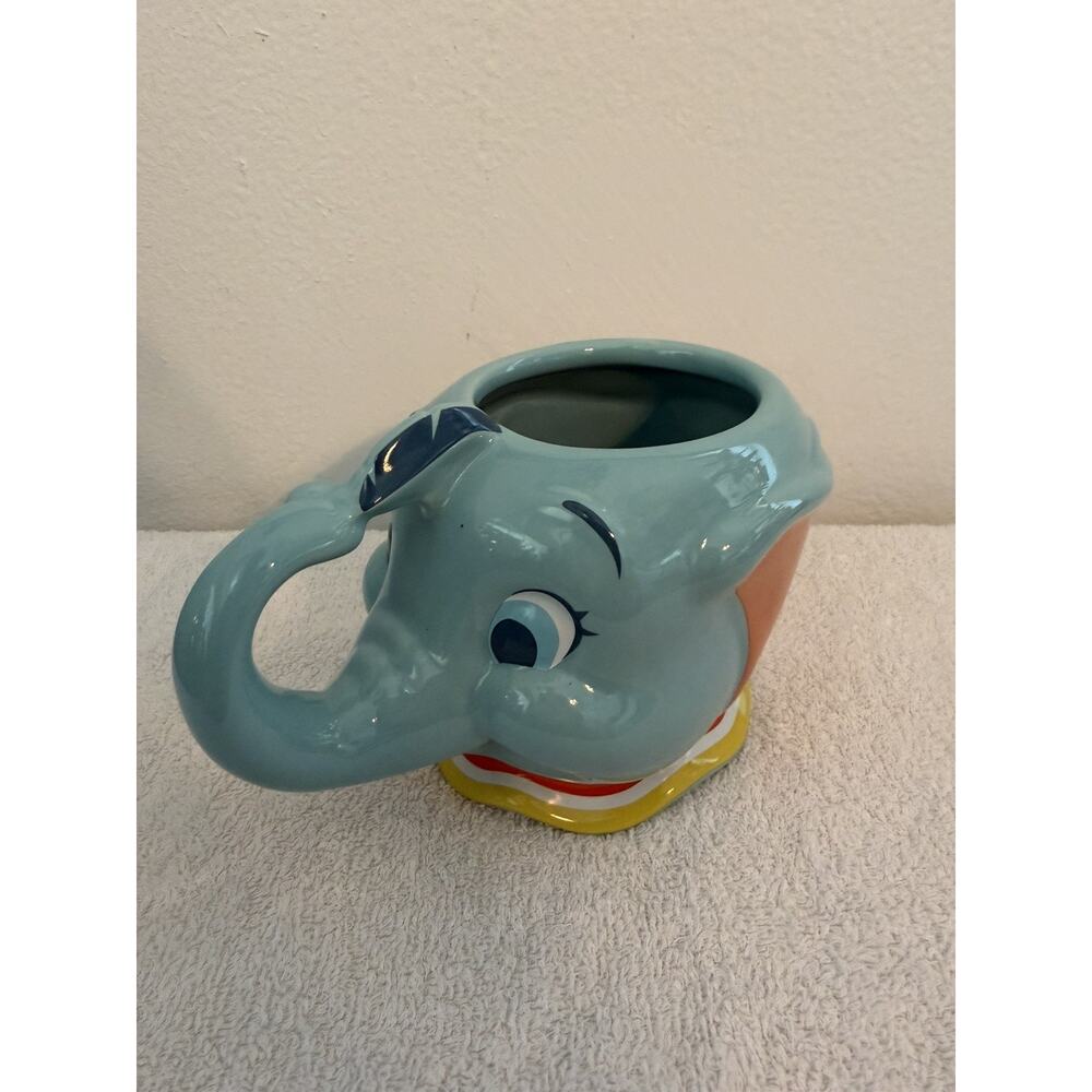 Disney Dumbo 3D Sculpted Ceramic Mug Cup 21 Oz Figural Elephant